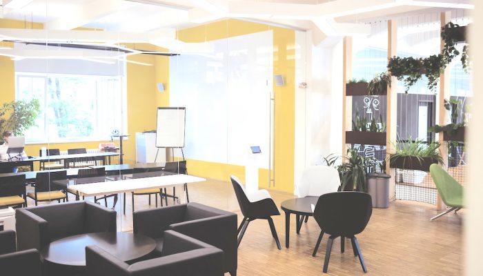 View of modern office View of empty modern office with sofa, table, chair